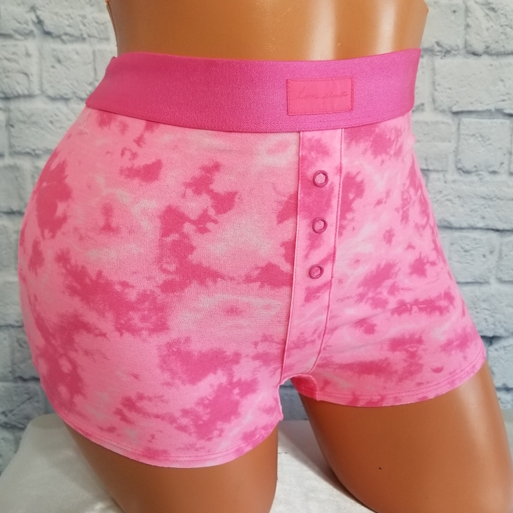 PINK Victoria’s Secret Tie Dye Logo Shortie High Waist Boyshort Panty New Medium